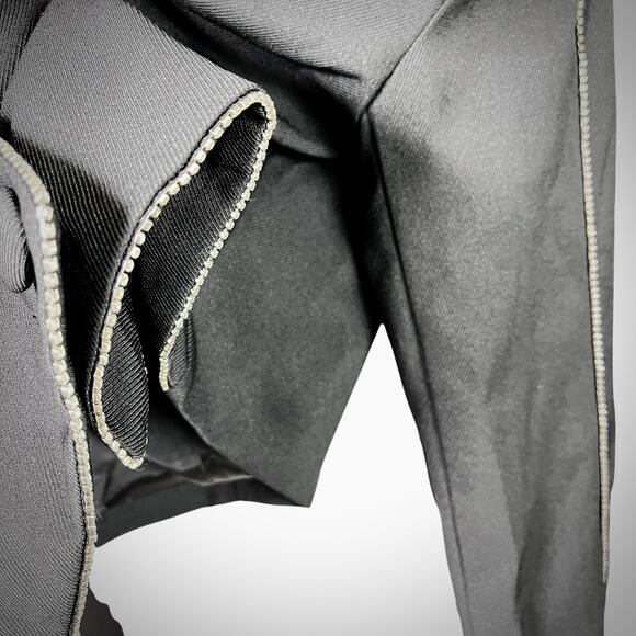 Fashion Nova Always Prepared Rhinestone Trim Jacket Black - Picture 10 of 15